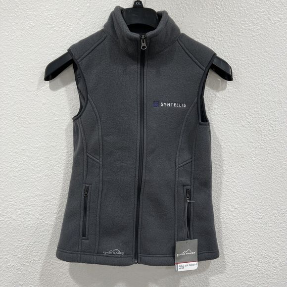 Eddie Bauer Tops - Eddie Bauer Vest Womens XS Grey Fleece Hiking Casual Outdoor Wind/Water Resistan